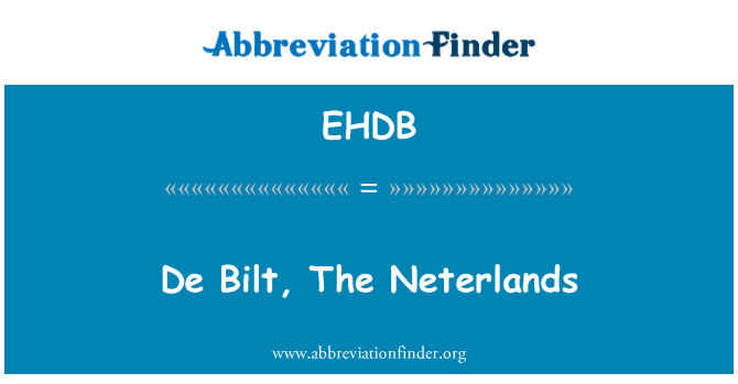 EHDB: Bilt de, l-Neterlands