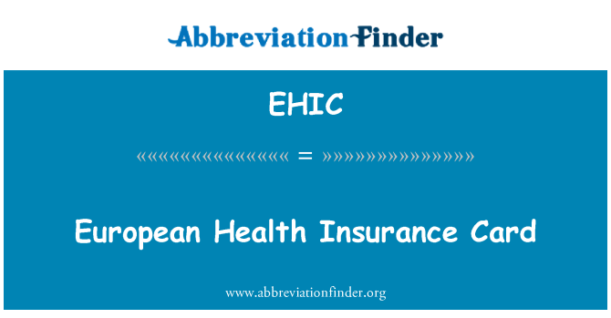 EHIC: Kad insurans kesihatan Eropah