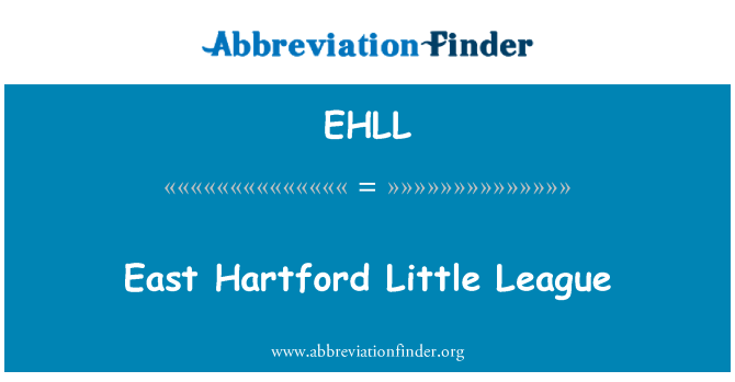 EHLL: East Hartford Little League