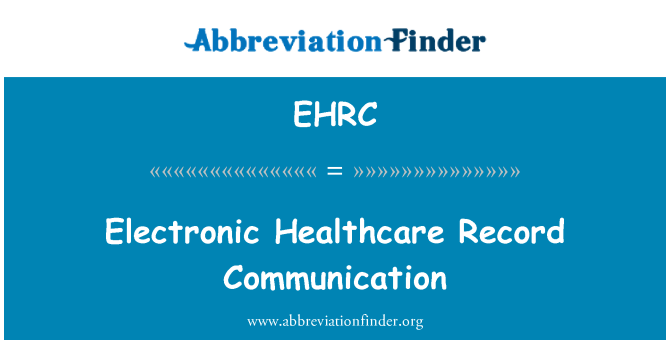 EHRC: الیکٹرانک صحت ریکارڈ مواصلات
