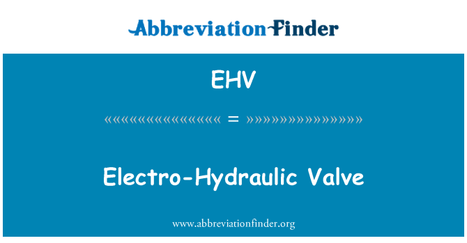 EHV: Elektro hydraulický ventil