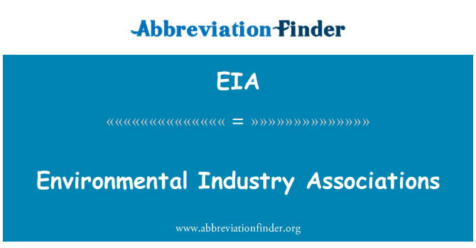 EIA: Milieu-industrie in verenigingen