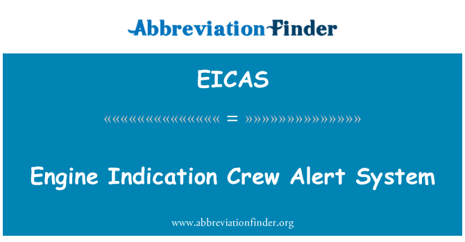 EICAS: Motor indicaţie echipajului Alert sistem