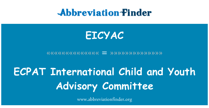 EICYAC: ECPAT internationella barn- och rådgivande kommittén