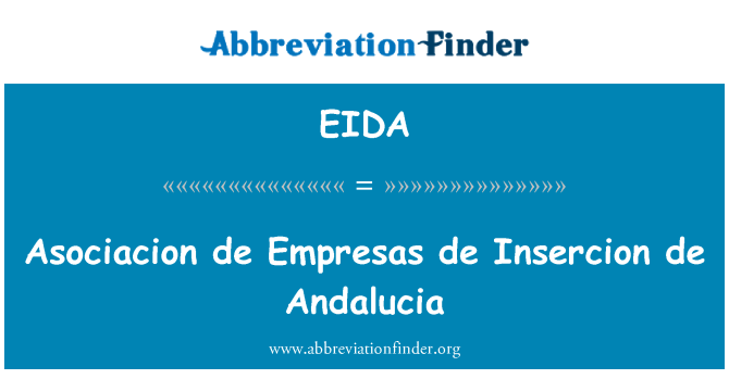 EIDA: Asociacion de Empresas de Insercion de Andalucia