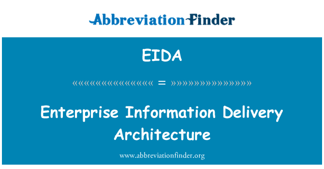 EIDA: Enterprise enfòmasyon Livraison Achitekti