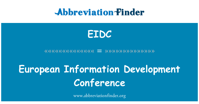 EIDC: European Information Development Conference