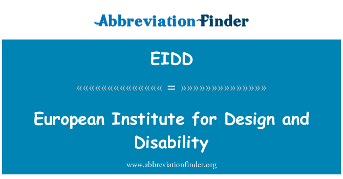 EIDD: 歐洲設計和殘疾研究所
