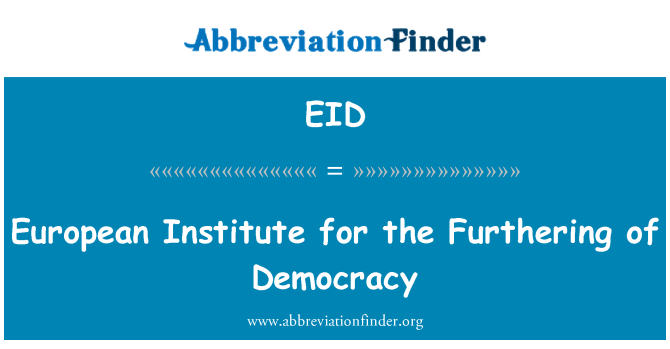 EID: Europeiska institutet för främjande av demokrati
