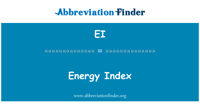 EI: Index energetickej