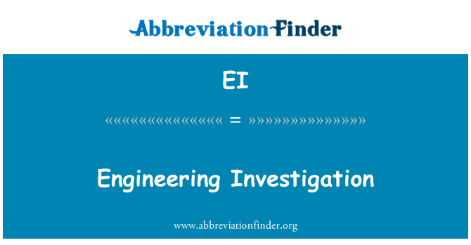 EI: Engineering onderzoek