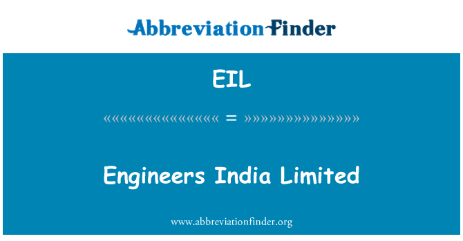 EIL: Mühendisler Hindistan Limited