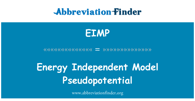 EIMP: Energi uafhængig Model Pseudopotential