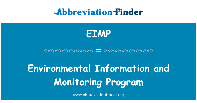 EIMP: Informació ambiental i programa de Monitorització