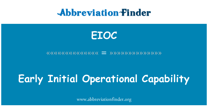 EIOC: Tidiga inledande operativa förmåga