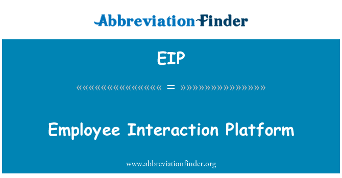EIP: Platforma interakce zaměstnance