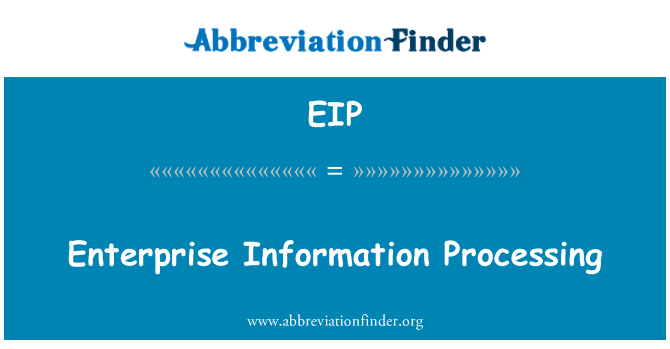 EIP: Obrada informacija poduzeća