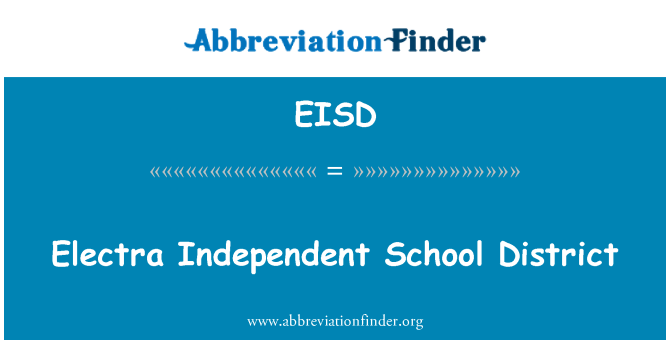 EISD: Electra uafhængige skoledistrikt