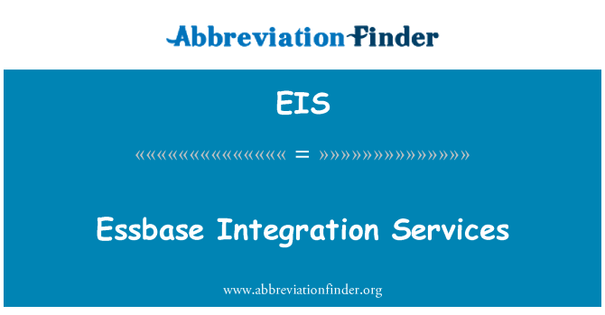 EIS: Essbase Integration Services