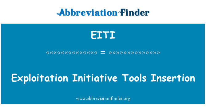 EITI: 剝削主動工具插入