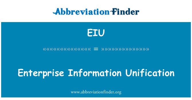 EIU: 公司資訊統一