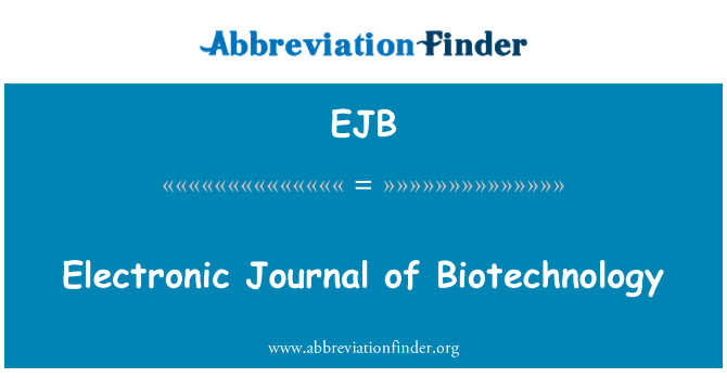 EJB: Revista electrónica de la biotecnología