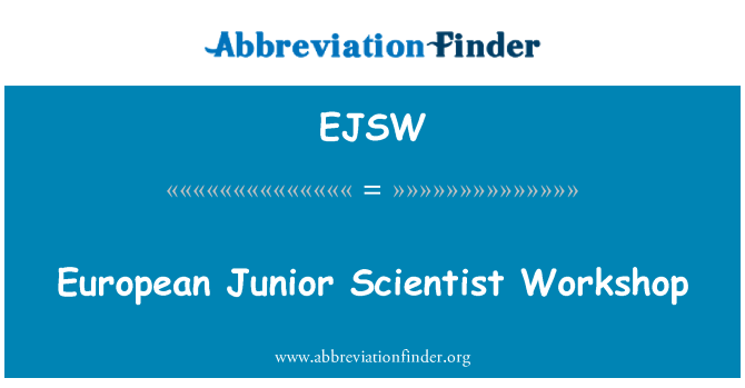 EJSW: Euroopan Junior tiedemies työpaja