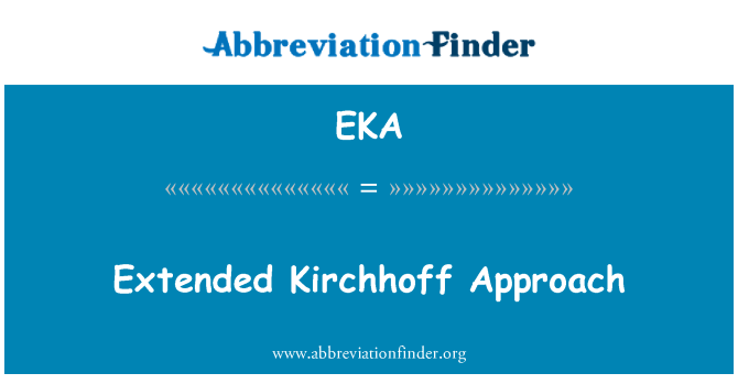 EKA: Approche pwolonje Robert Kirchhoff