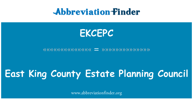 EKCEPC: East King County Estate planejamento Conselho