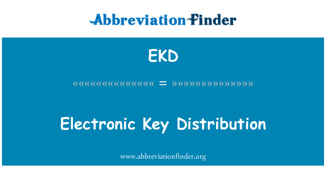 EKD: การกระจายคีย์อิเล็กทรอนิกส์