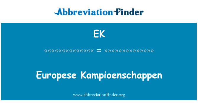 EK: Com Kampioenschappen