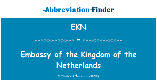 EKN: Hollanda Krallığı Büyükelçiliği