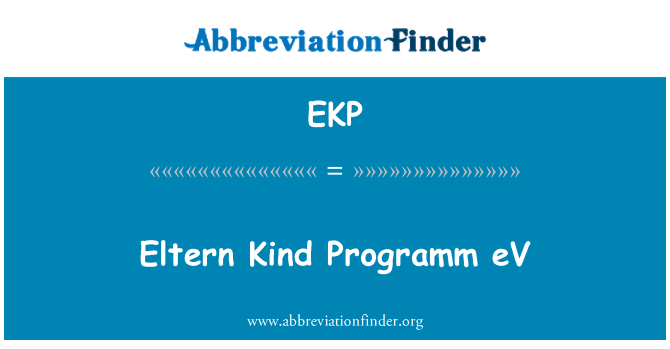 EKP: Vrste Eltern Programm eV