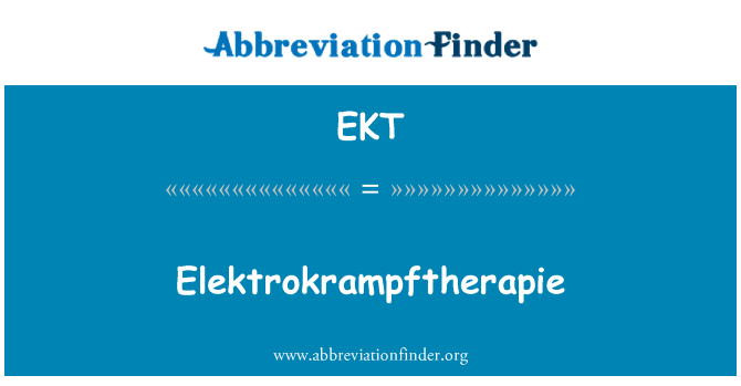 EKT: Elektrokrampftherapie