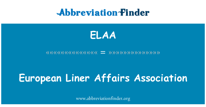 ELAA: Europeiska Liner Affairs Association