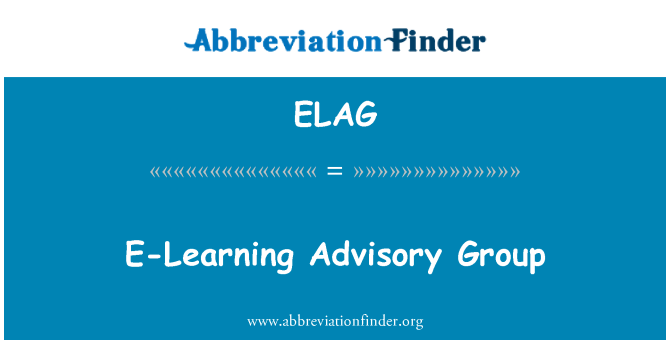 ELAG: E-læring Advisory Group