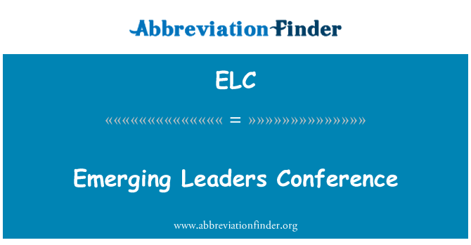 ELC: Conferència de líders emergents