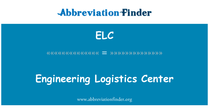 ELC: Centre d'ingénierie logistique