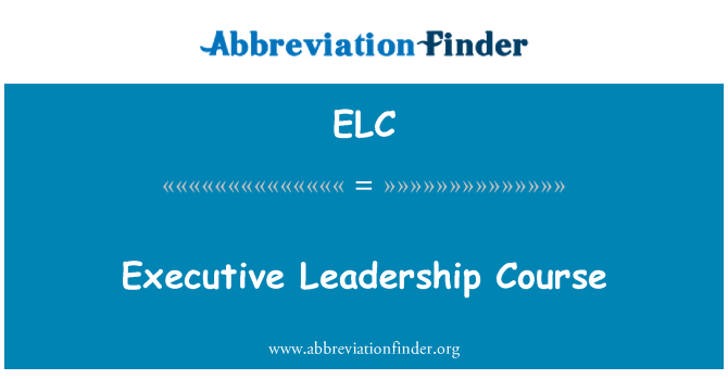 ELC: 経営幹部のリーダーシップのコース