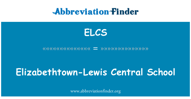 ELCS: Elizabethtown-Lewis santral lekòl