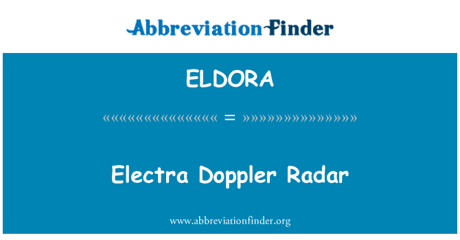 ELDORA: Electra dopplerovský Radar
