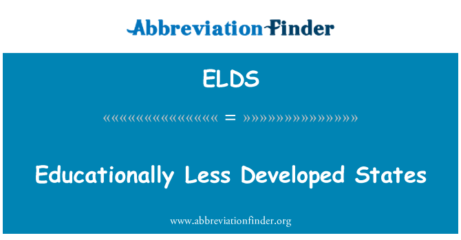 ELDS: کشورهای کمتر توسعه یافته حاکی