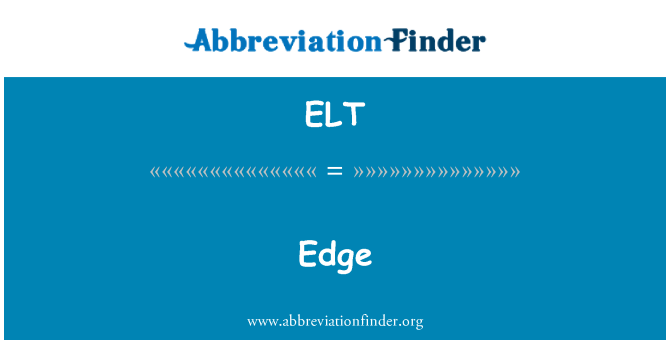 ELT: קצה