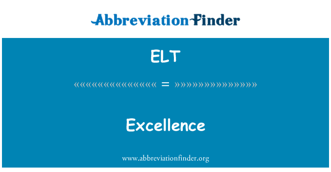 ELT: Ekselans akademik