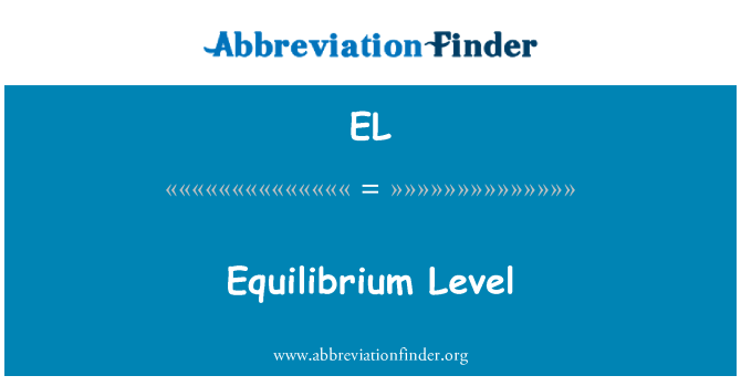 EL: Evenwicht niveau