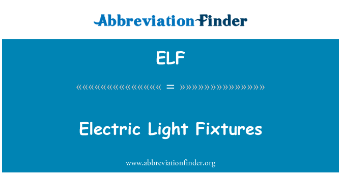 ELF: Elektrických svítidel