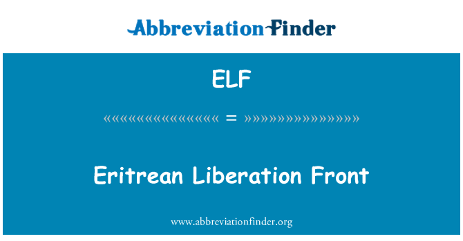 ELF: Flaen rhyddhad Eritrea