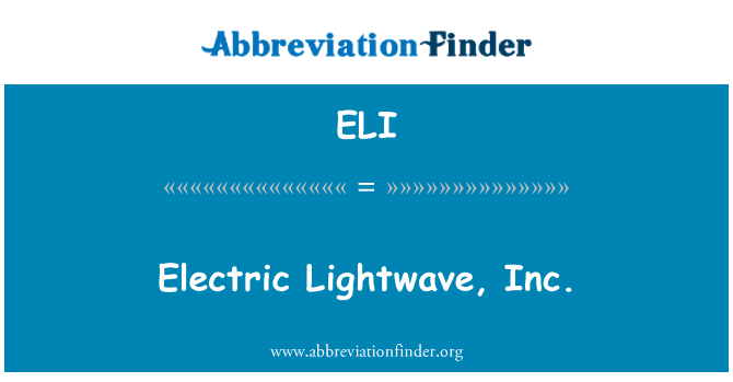 ELI: Lightwave trydan, inc.