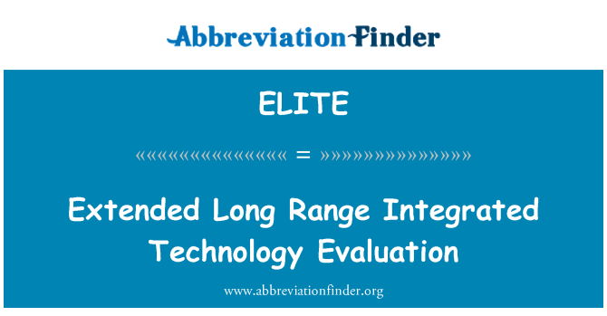 ELITE: Rozšířené Long Range integrovaná technologie Hodnocení