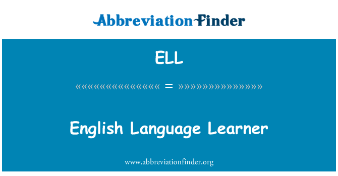 ELL: Người học Anh ngữ